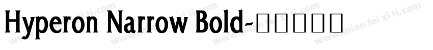 Hyperon Narrow Bold字体转换